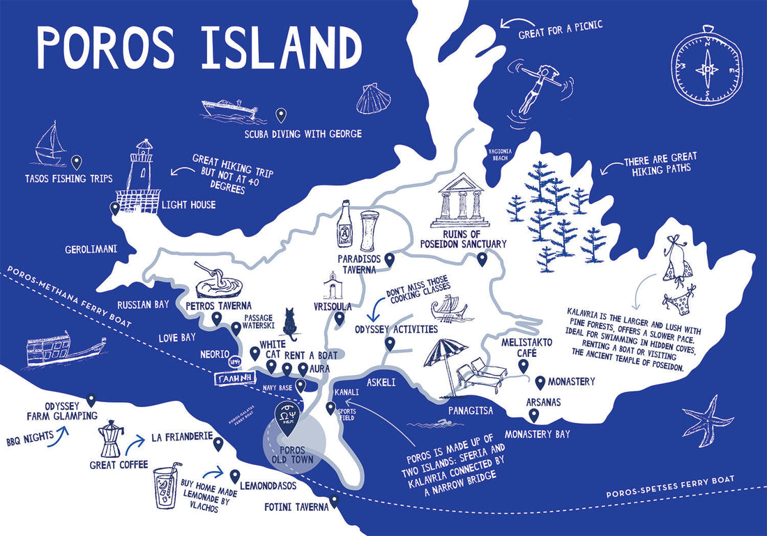 The Poros Guide Map