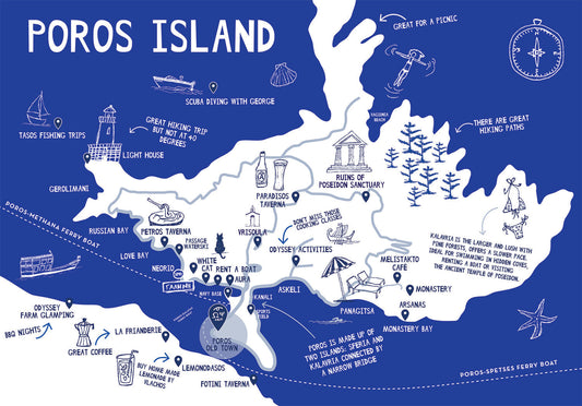 The Poros Guide Map