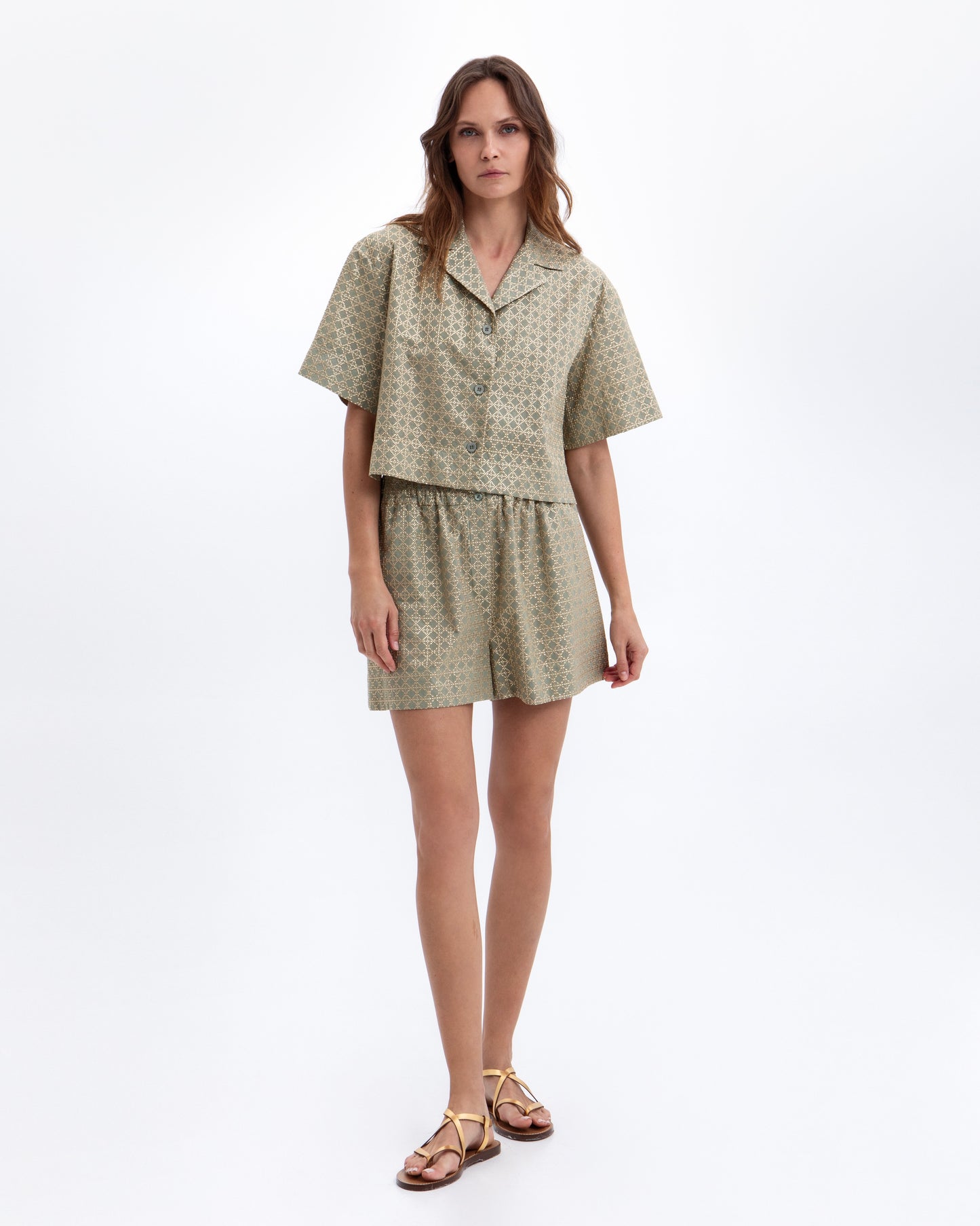 shirt cropped cross 100% cotton