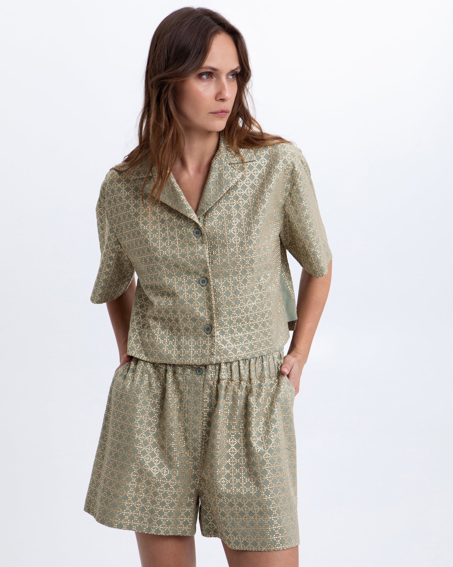 shirt cropped cross 100% cotton