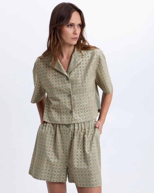 shirt cropped cross 100% cotton