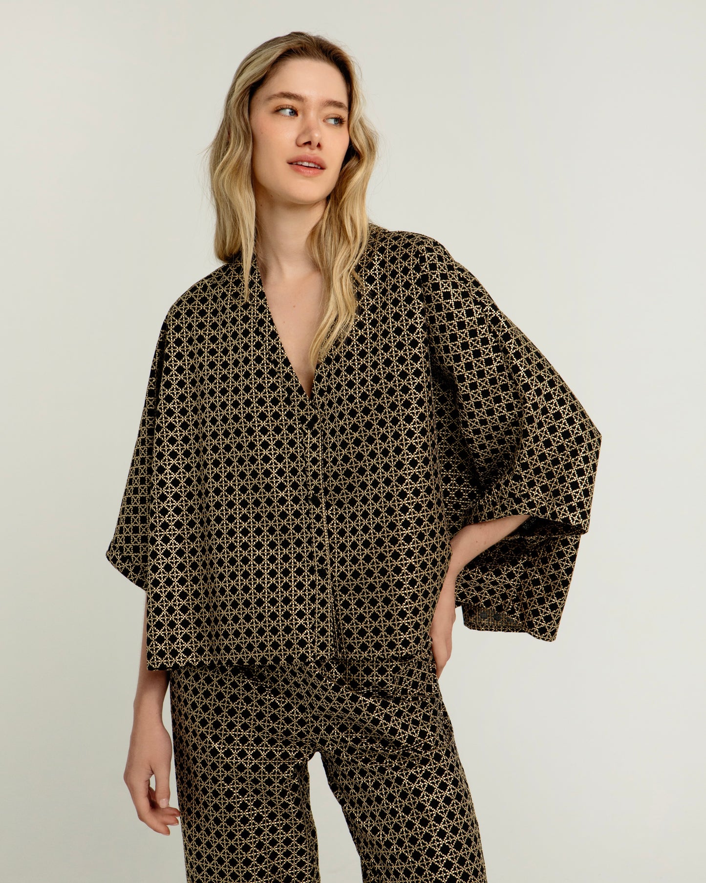 tunic cross buttoned 100% cotton