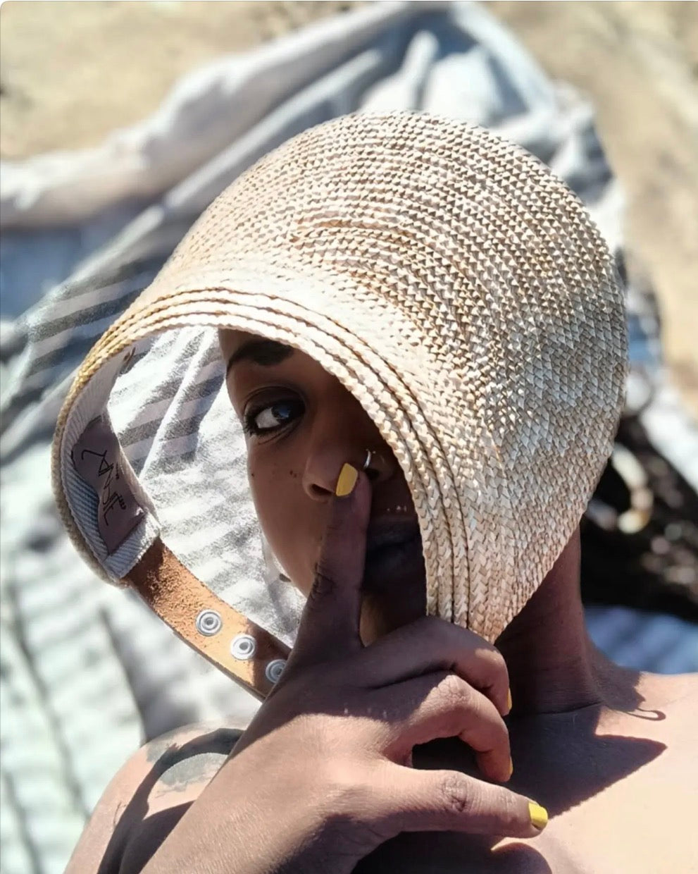 Savapile Visor made of natural straw