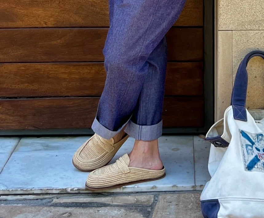 Contre Allee Raffia Mule - Aindiab