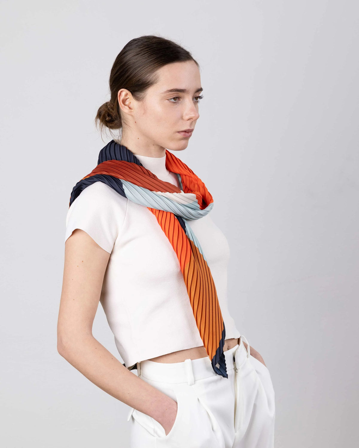 SCARF ATENA (baby-blue, moka)