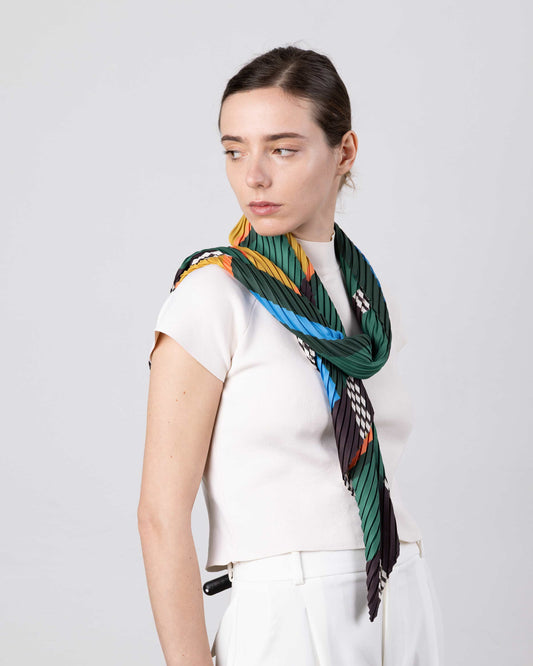 SCARF SELENE (black, green)